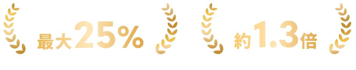 カード切替率最大25%